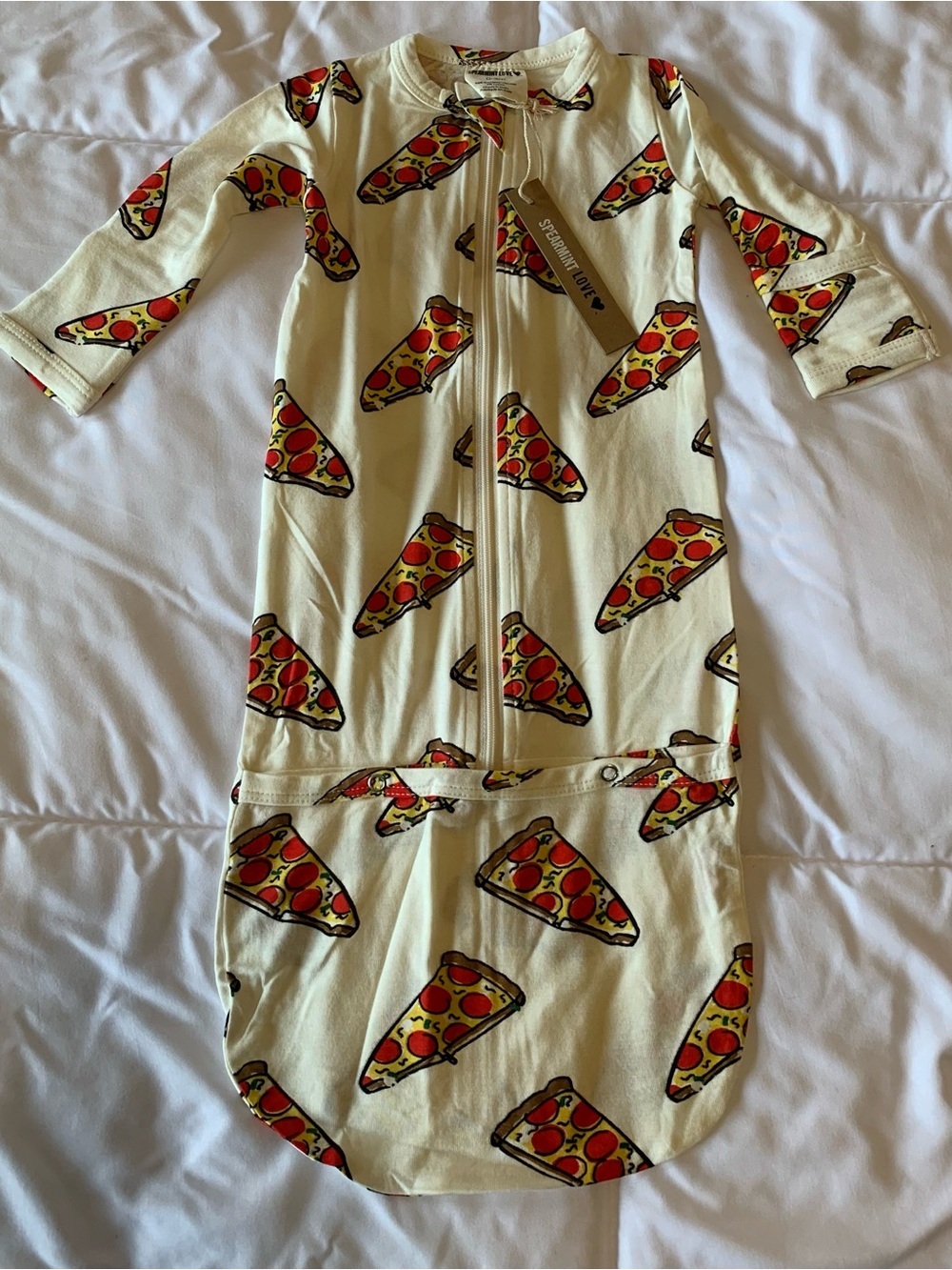 New with tags Spearmint Love swaddle onesie size 0-3m